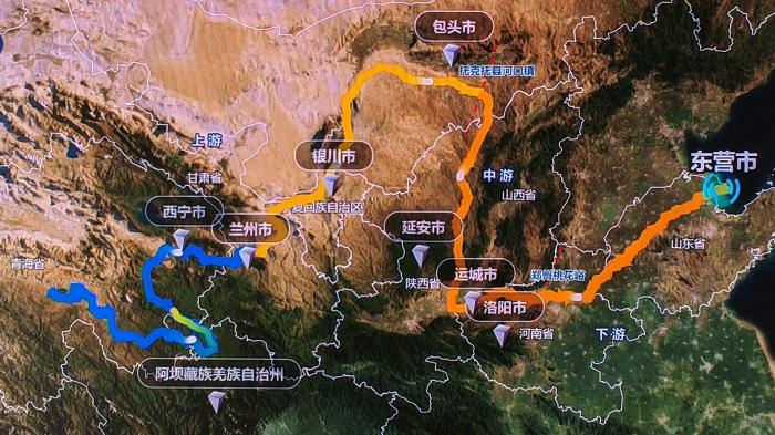 △黃河發(fā)源于青藏高原，呈“幾”字形流經(jīng)青海、四川、甘肅、寧夏、內(nèi)蒙古、山西、陜西、河南、山東9省區(qū)，全長(zhǎng)5464公里。(資料圖)