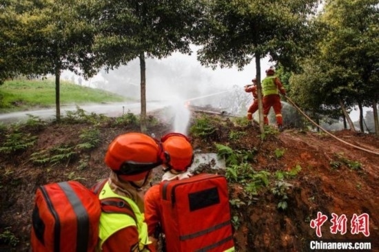 演練現(xiàn)場。瀘州消防供圖
