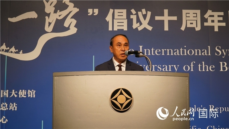 柬埔寨駐日大使圖伊瑞發(fā)言。人民網(wǎng) 蔣曉辰攝