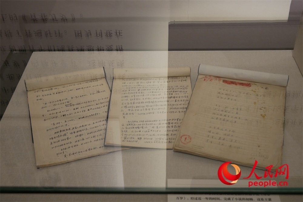 《青春萬(wàn)歲》手稿。人民網(wǎng)記者 韋衍行攝