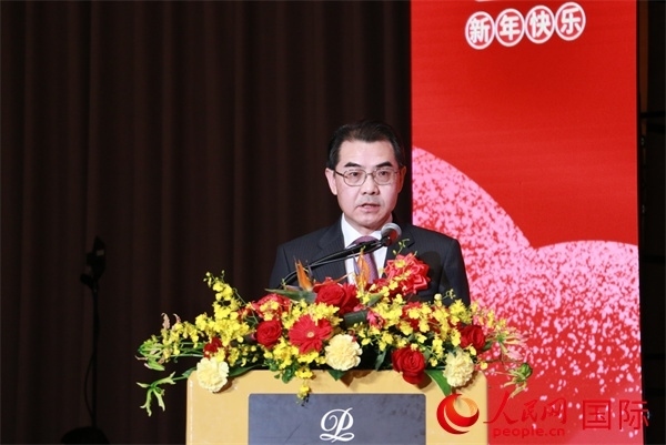 中國(guó)駐日本大使吳江浩致辭。人民網(wǎng) 許可攝