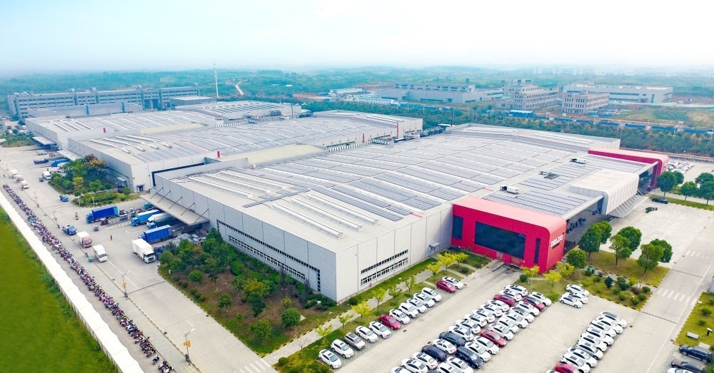 圖為德力西電氣蕪湖工廠（無(wú)人機(jī)照片）。（德力西集團(tuán)供圖）