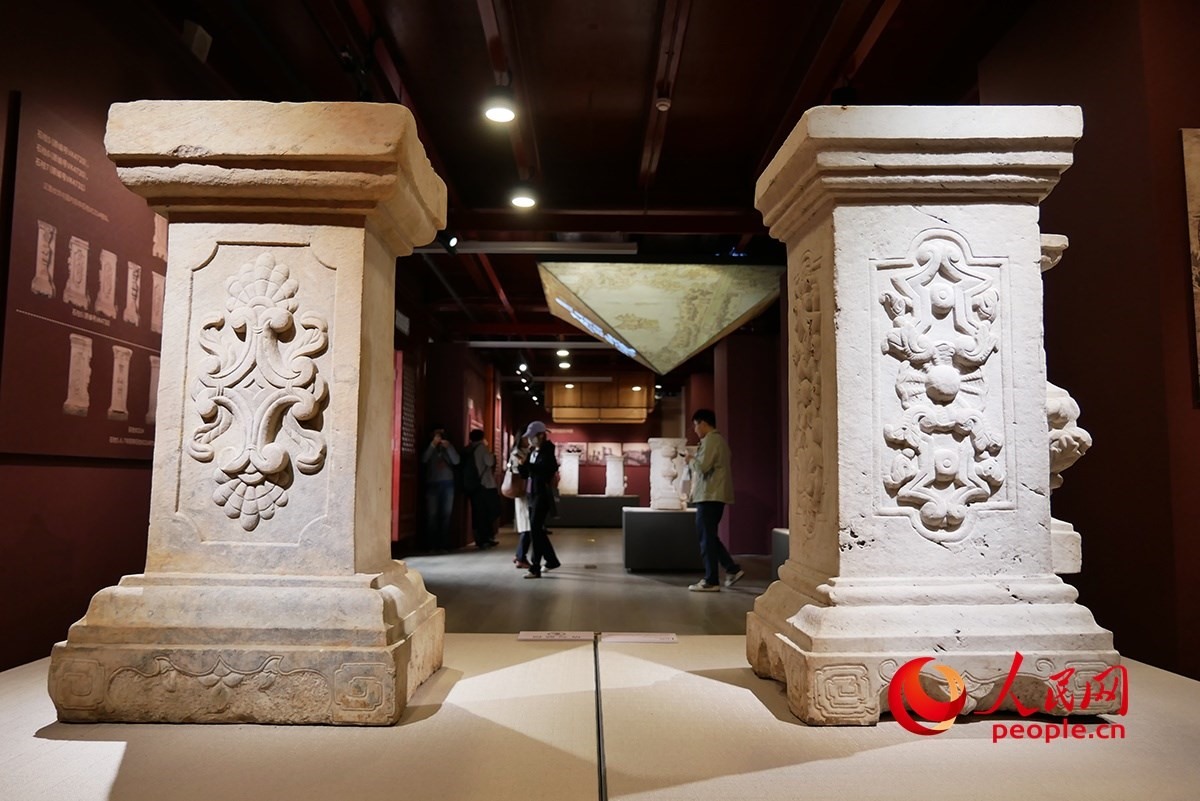 2023年回歸圓明園的石柱。人民網記者 韋衍行攝