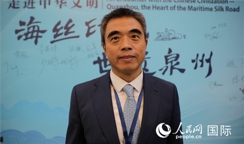 泉州市人民政府副市長(zhǎng)姚飛接受人民網(wǎng)采訪。人民網(wǎng) 王婧攝